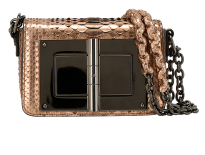 Small Natalia, &pound;395, Handbags, Bronze, Python, Front view